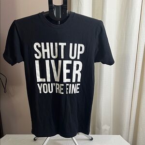 Next Level Apparel Black Tee with White Print